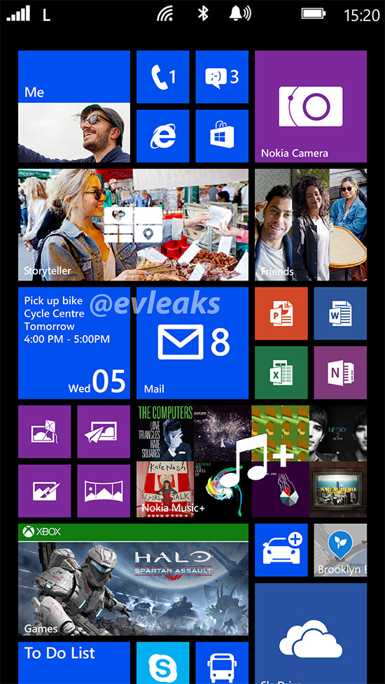 Nokia Lumia 1520 domovska obrazovka