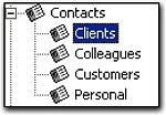 Složka Friends v Outlooku na PC