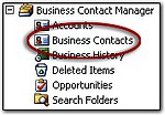 Složka z Business Contact Manageru...