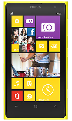 Nokia Lumia 1020 homescreen