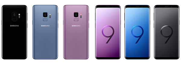 Samsung Galaxy S9 barevné kombinace