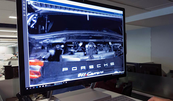 Porsche Tech Live Look obrazovka